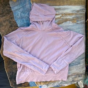 Fabletics purple crop hoodie